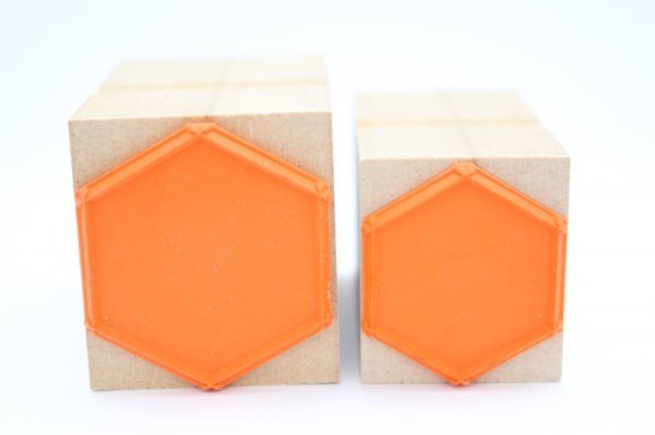 Photo2: Original Fabric Stamps (Hexagon)  (2)