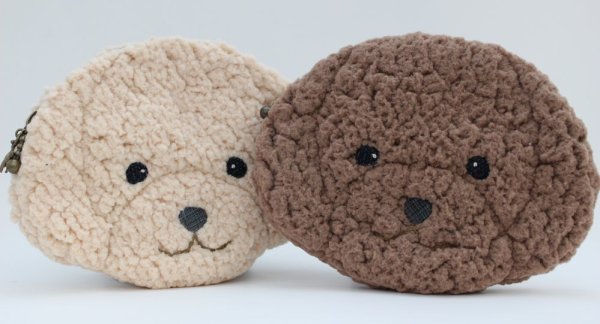 Photo1: Flat Puppy Pouch (Set of 2) - Tax Excl. (1)