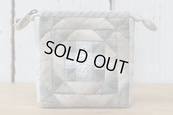 Photo1: Mini Pouch with Tatting (Tax Excl.) (1)