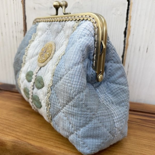 Photo4: Clasp Pouch - Northern Europe Flower (Tax Excl.) (4)