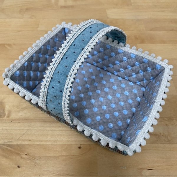 Photo3: Poinsettia Basket with Handle (Tax Excl.) (3)