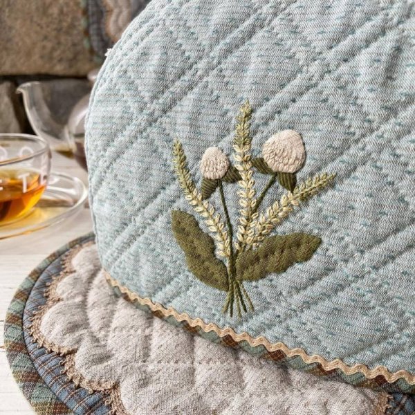 Photo2: Tea Cosy & Mat with Autumn Flowers  (2)