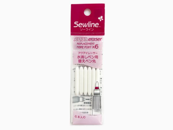 Photo1: Sewline Aqua Eraser Fiber Point (6 Pack) (1)