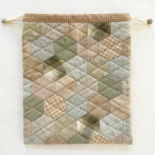 Photo3: Kinchaku Bag with Rabbit  (3)