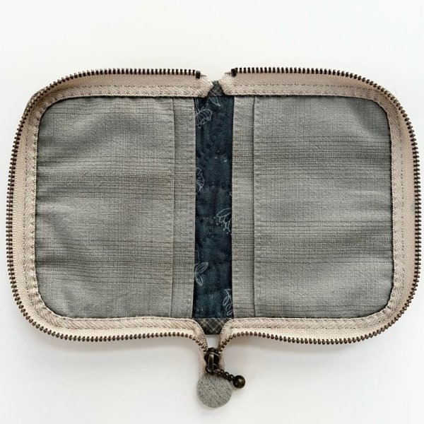 Photo5: Zip Cardholder with Flowers  (5)