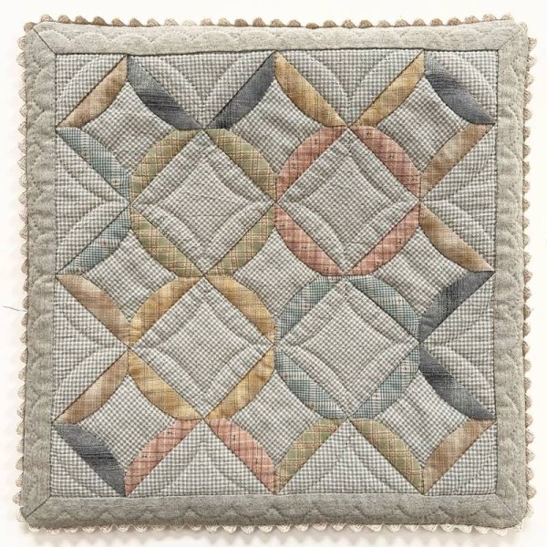 Photo2: Circle Pattern Cushion Cover (2)