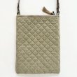 Photo3: Flat Shoulder Bag with Squares  (3)