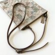 Photo4: Flat Shoulder Bag with Squares  (4)