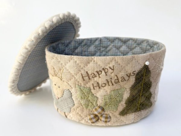 Photo2: Happy Holidays - Storage Basket (2)