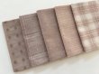 Photo2: Yarn Dyed Fabric - Set of 5 Cuts (23-12-29) Pink #1 (2)