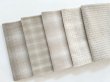 Photo2: Yarn Dyed Fabric - Set of 5 Cuts (24-2-8) Ivory  (2)