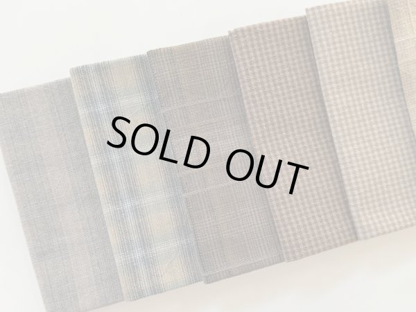 Photo2: Yarn Dyed Fabric - Set of 10 Cuts (24-11-28)  (2)