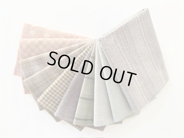Photo1: Yarn Dyed Fabric - Set of 10 Cuts (24-12-4)  (1)