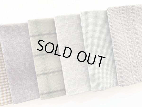 Photo3: Yarn Dyed Fabric - Set of 10 Cuts (24-12-4)  (3)