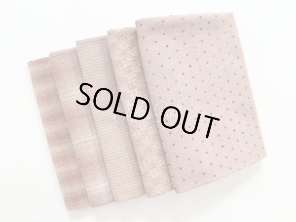 Photo1: Yarn Dyed Fabric - Set of 5 Cuts (24-12-21) Pink #2 (1)