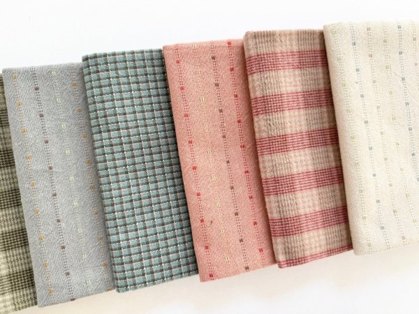 Photo3: Yarn Dyed Fabric - Set of 10 Cuts (25-2-22)  (3)