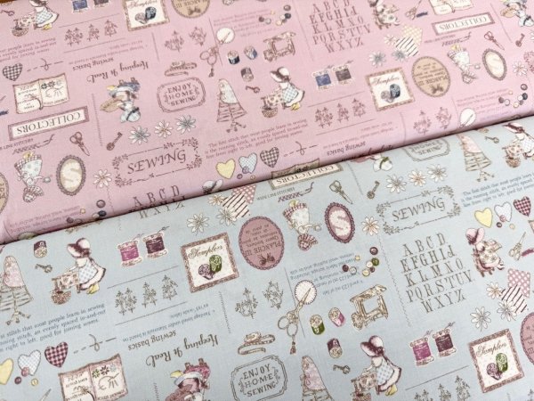 Photo2: Sunbonnet Sue Printed Fabrics (2)