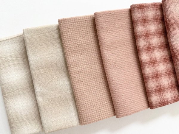 Photo2: Yarn Dyed Fabric - Set of 10 Cuts (25-4-3)  (2)