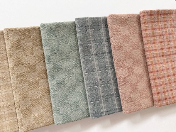 Photo3: Yarn Dyed Fabric - Set of 10 Cuts (25-4-25)  (3)