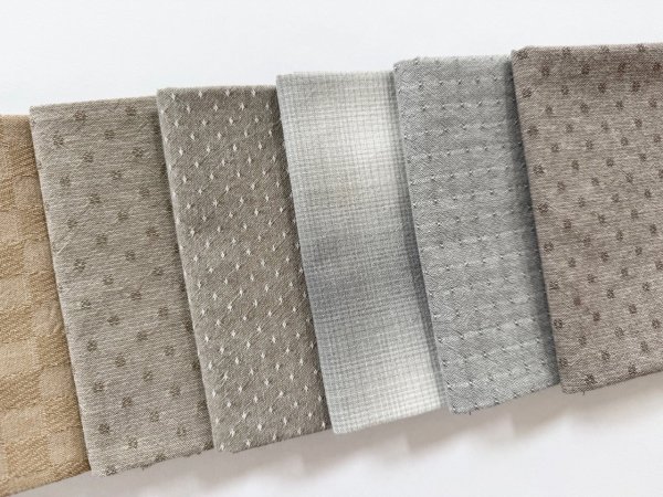 Photo3: Yarn Dyed Fabric - Set of 10 Cuts (25-5-3)  (3)