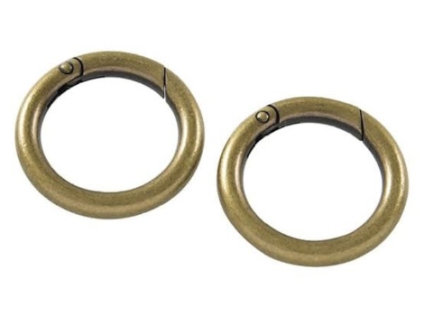 Photo1: IZAZUMA | 2Pcs Metal Spring O Rings (Round Carabiner Clip) (1)