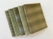 Photo1: Yarn Dyed Fabric - Set of 5 Cuts (25-9-16) Green  (1)