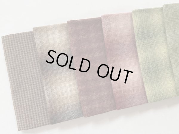 Photo2: Yarn Dyed Fabric - Set of 10 Cuts (25-9-29)  (2)