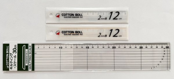 Photo2: Cotton Boll Quilting Ruler (12cm / 30cm) (2)