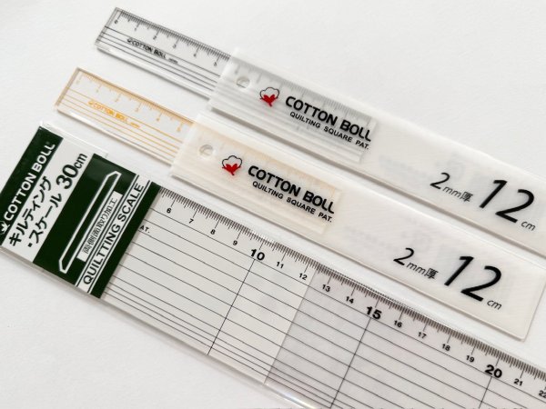 Photo1: Cotton Boll Quilting Ruler (12cm / 30cm) (1)