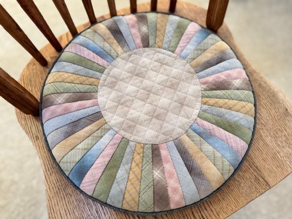 Photo1: Round Cushion Cover (1)