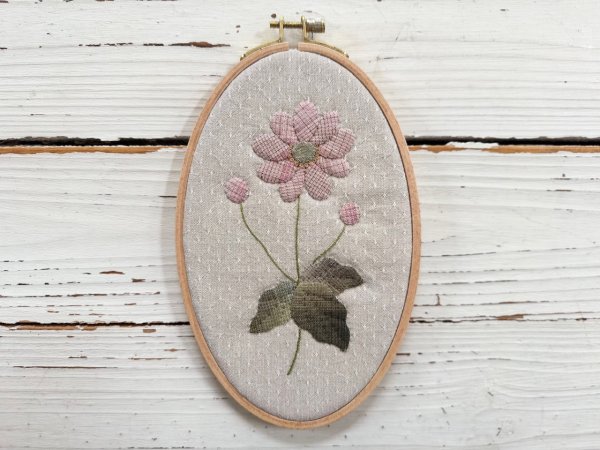 Photo1: Oval Flower Frame | Japanese Anemone (1)