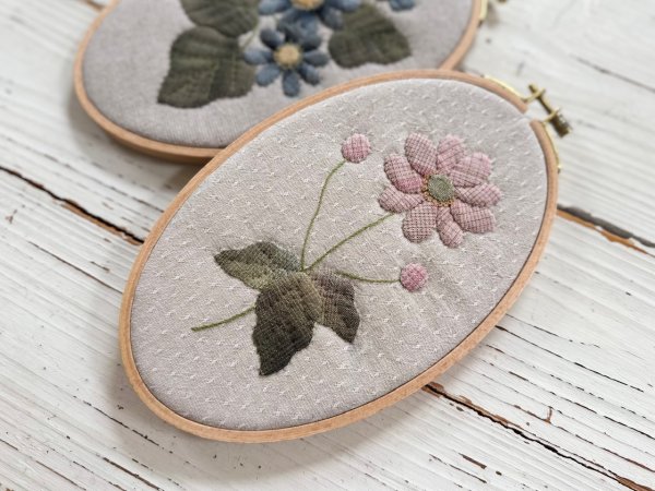 Photo2: Oval Flower Frame | Japanese Anemone (2)