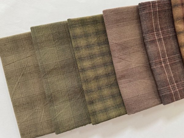Photo2: Yarn Dyed Fabric - Set of 10 Cuts (25-11-22) #2 (2)