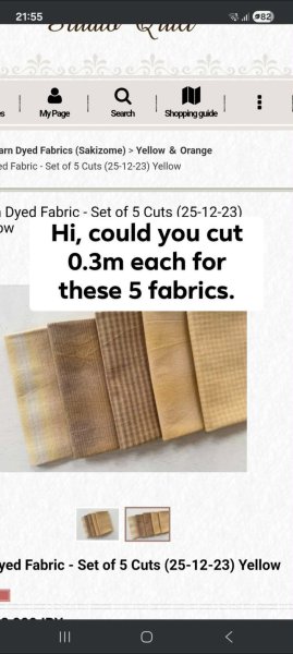 Photo3: Assorted Fabrics (25-12-23) Yellow (3)