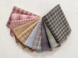 Photo1: Yarn Dyed Fabric - Set of 10 Cuts (26-1-29)  (1)