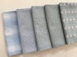 Photo2: Yarn Dyed Fabric - Set of 5 Cuts (26-2-2) Blue #1 (2)