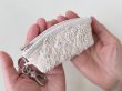 Photo2: Mini Zip Pouch with Lace Motif (2)