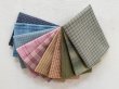 Photo1: Yarn Dyed Fabric - Set of 10 Cuts (26-2-5)  (1)