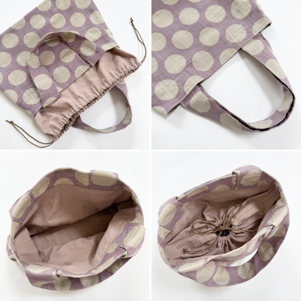 Photo2: Double-Layered Kinchaku Handbag (2)