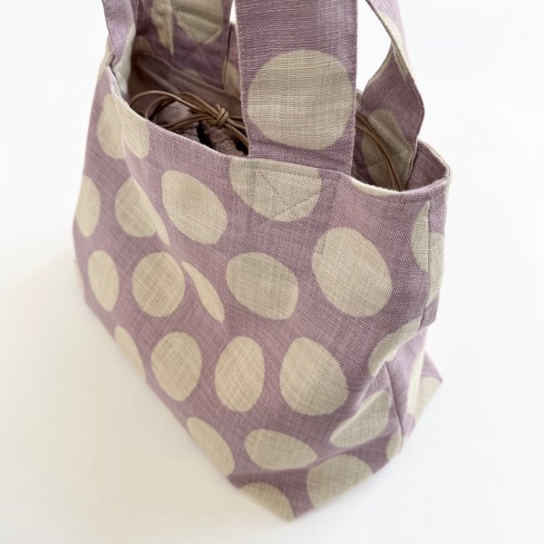 Photo3: Double-Layered Kinchaku Handbag (3)