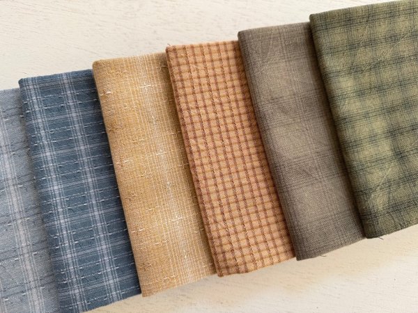 Photo3: Yarn Dyed Fabric - Set of 10 Cuts (26-3-25) Color (3)