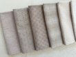 Photo2: Yarn Dyed Fabric - Set of 10 Cuts (26-3-25) Ivory (2)