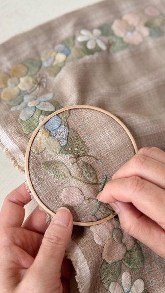 Photo3: Flower Garden Cushion Cover (3)