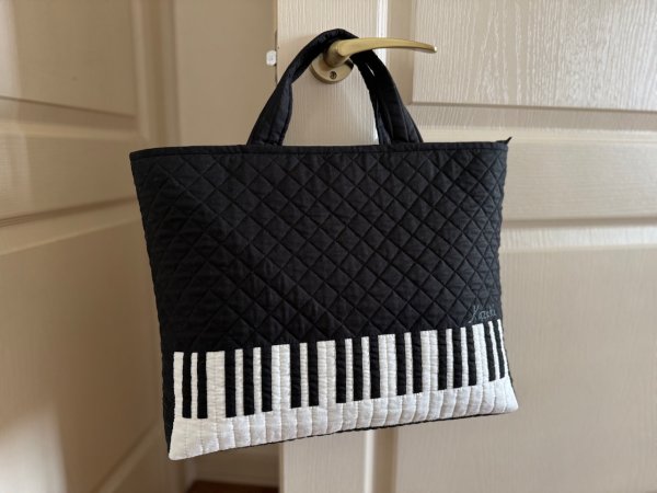 Photo1: Piano Tote Bag (1)