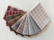 Photo1: Yarn Dyed Fabric - Set of 10 Cuts (26-5-6) #1 (1)