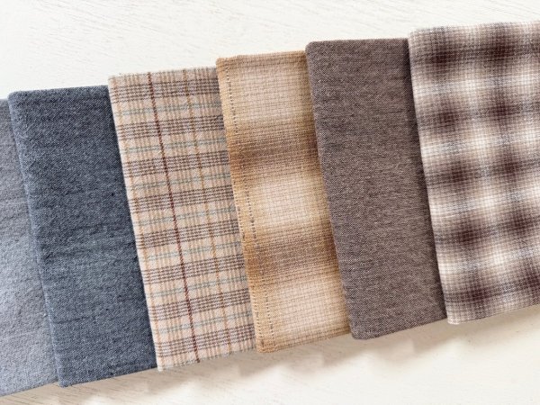 Photo3: Yarn Dyed Fabric - Set of 10 Cuts (26-5-19)  (3)