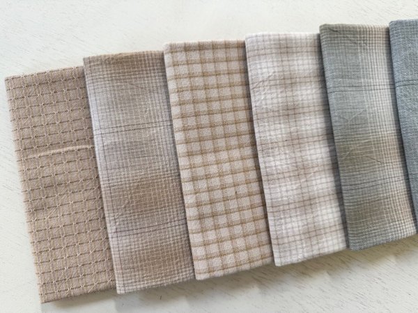 Photo2: Yarn Dyed Fabric - Set of 10 Cuts (26-6-13)  (2)