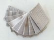 Photo1: Yarn Dyed Fabric - Set of 10 Cuts (26-6-17) Ivory  (1)