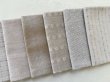 Photo3: Yarn Dyed Fabric - Set of 10 Cuts (26-6-17) Ivory  (3)