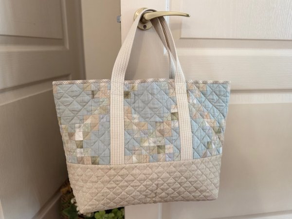 Photo2: Irish Chain Lesson Tote Bag  (2)